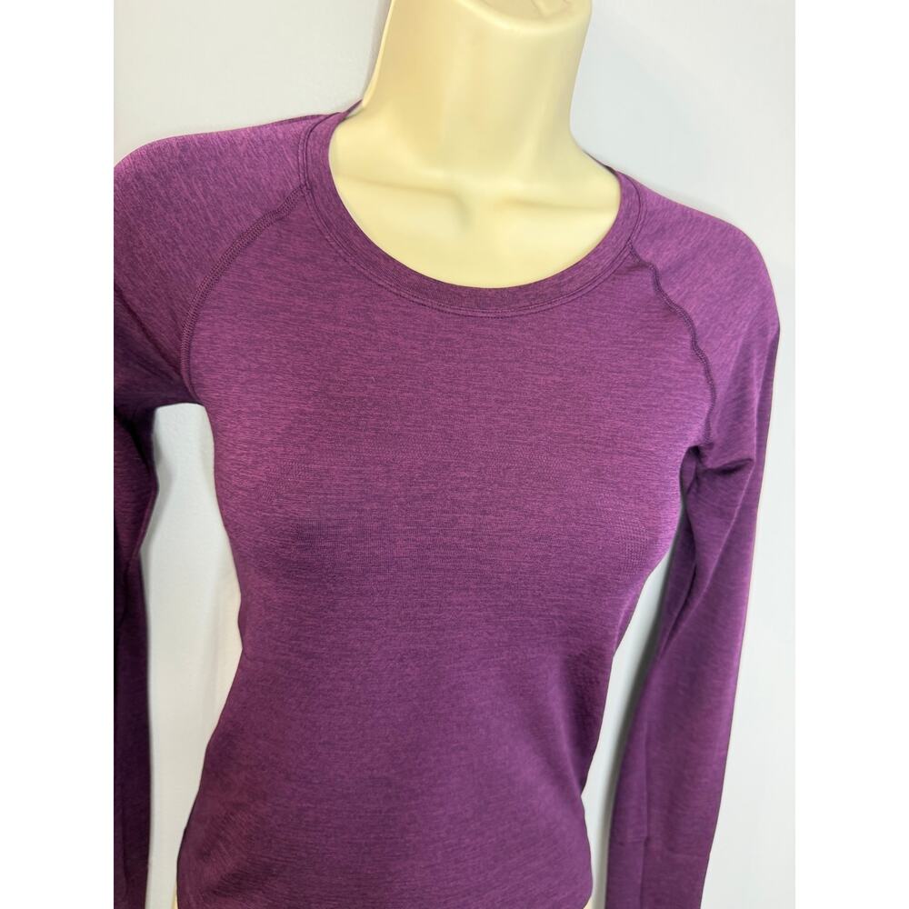 Lululemon Swiftly Tech Long-Sleeve Shirt 2.0 Race Length Dramatic Magenta Sz 2 - Picture 5 of 13